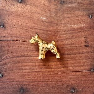 Gold Medal Schnauzer Brooch